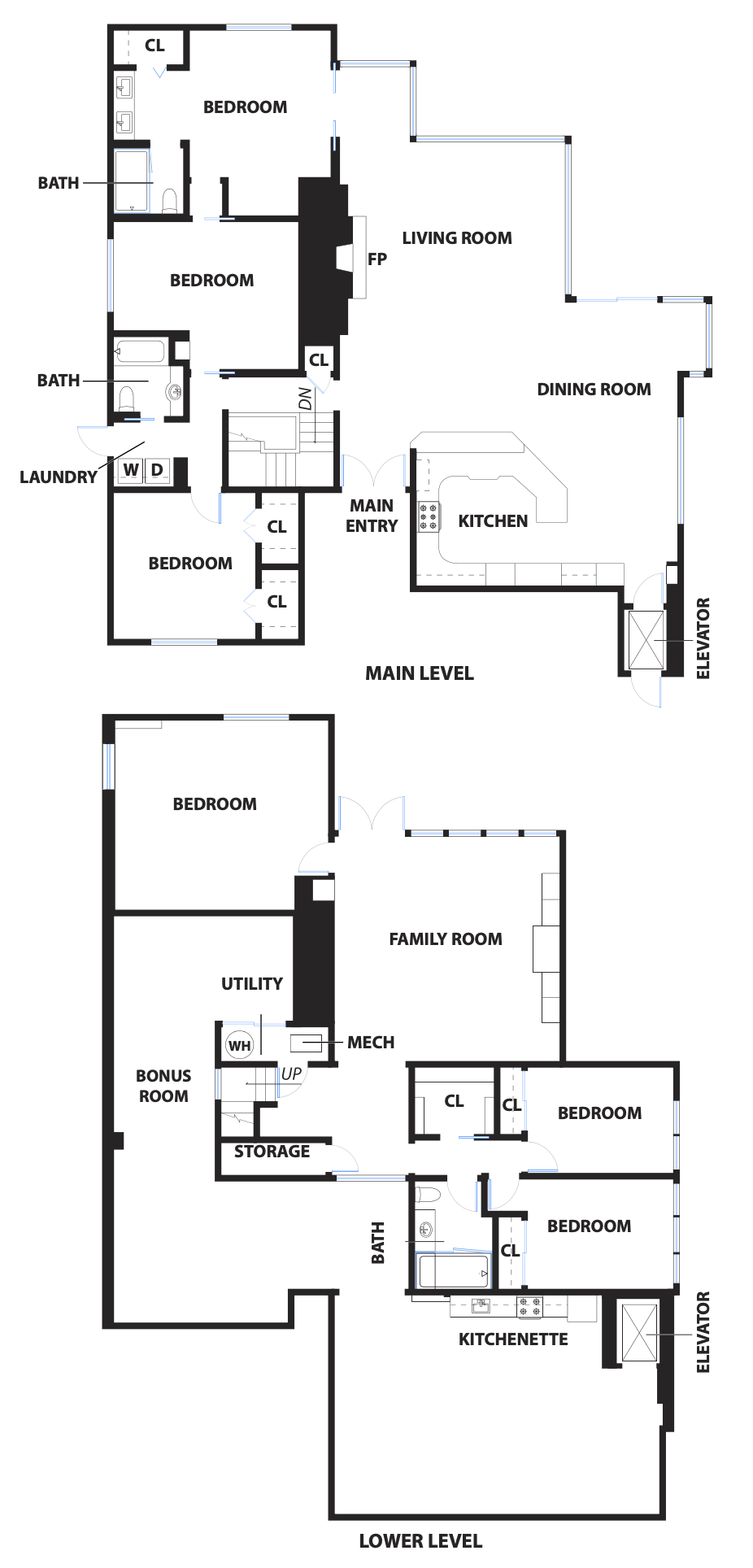 Main Level Floor Plan